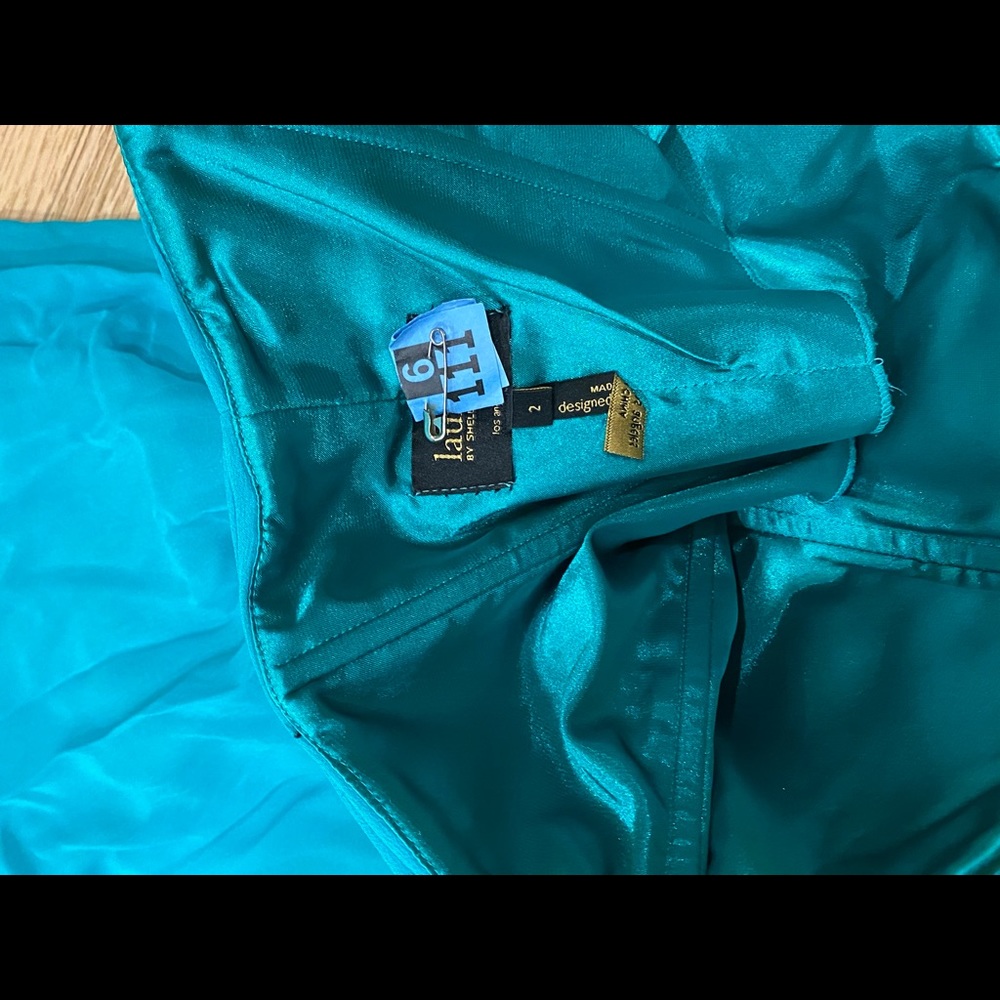 Laundry by Shelli Segal teal dress‎ - Picture 6 of 10